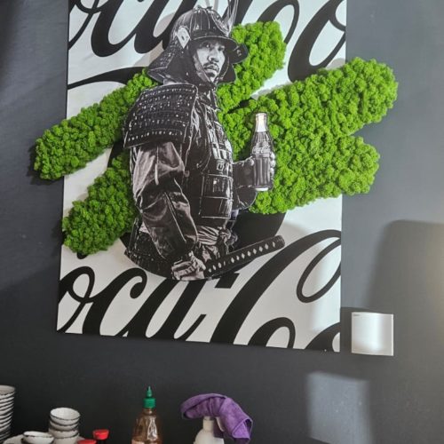 kombinace plexi , mechovách sten a grafiky